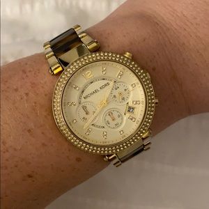 Tortoise and Gold Michael Kors Watch